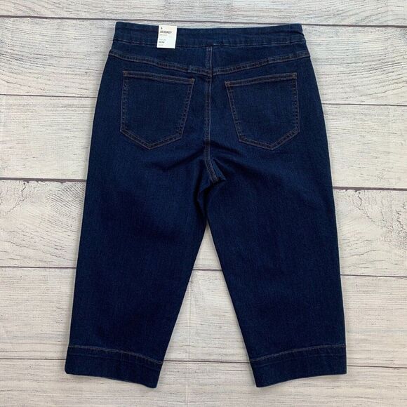 Tribal Jeans 6 Audrey Mid Rise Slim Capri Pull on Dark Wash Inseam 17" New NWT - Picture 6 of 10